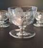 12 Coupeglas. Kosta, dekor av blommor.