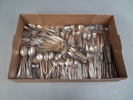 Diverse bestick. Mestadels nysilver.