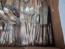 Diverse bestick. Mestadels nysilver.