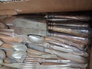 Diverse bestick. Mestadels nysilver.