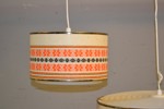 3 Taklampor. Plast & textil, 1960-talet.