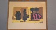 LARS NORRMAN. Litografi, "figursceneri", signerad & numrerad 43/360.