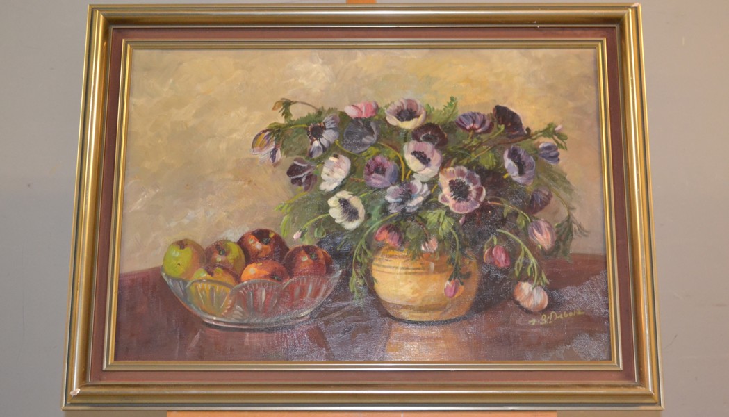 INGEBORG BEBOIS (1897-1970 Danmark), Olja på duk, "Stilleben", signerad.