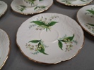 12 Moccakoppar & fat. Lily of the Valley. Liljekonvalj. Hammersley & co, fine bone China. England.