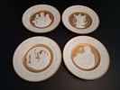 4 Tallrikar. Franklin Porcelain.