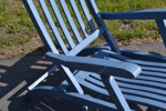 2 Däckstolar. Bemålat teak, 1950/60-talet.