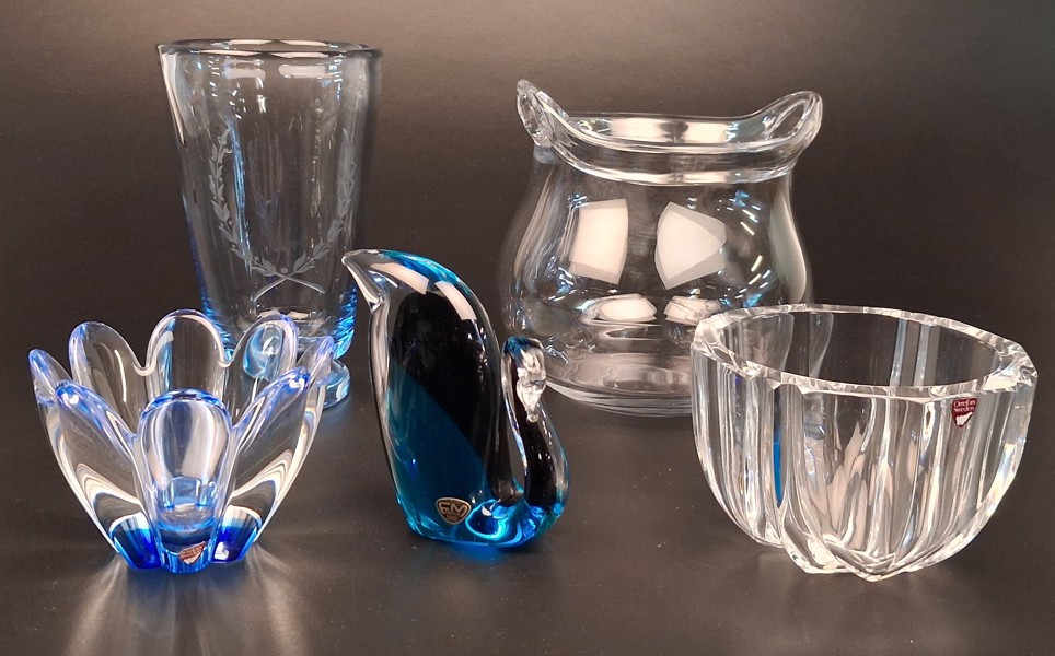 Diverse glas. Bl.a Orrefors, FM Ronneby m.m.