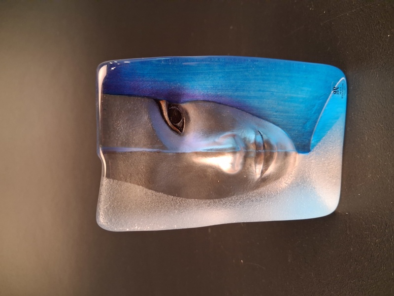 MATS JONASSON. Glas-skulptur, Målerås, signerad.