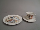 Kaffekoppar fat & Assietter. Jul, Fyrklövern. 1977,1979, 1980, 1982,1983 har 3 delar 78 & 81 saknar koppar.