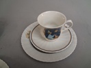 Kaffekoppar fat & Assietter. Jul, Fyrklövern. 1977,1979, 1980, 1982,1983 har 3 delar 78 & 81 saknar koppar.