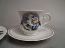 Kaffekoppar fat & Assietter. Jul, Fyrklövern. 1977,1979, 1980, 1982,1983 har 3 delar 78 & 81 saknar koppar.