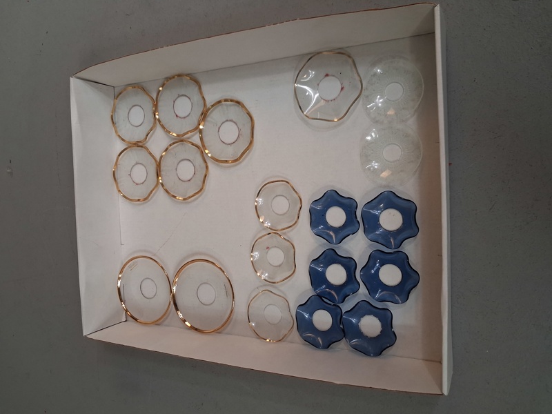 Diverse Ljusmanschetter, Glas.