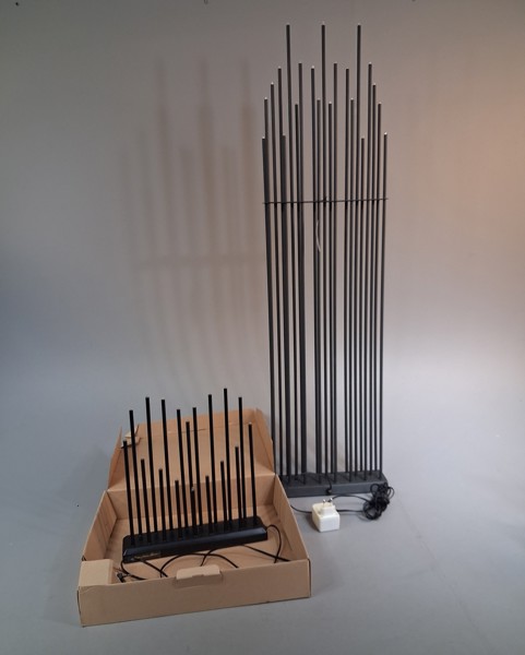 2 El ljusstakar. Bordsstake av Yvonne Jansson Åhman "Hjärtat" Lampgustaf & Golvstake Ventura design.