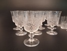 VICKE LINDSTRAND. 12 Vinglas & 11 Selterglas, "Diamant", Kosta.