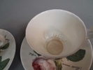 ROY KIRKHAM. 6 Kaffekoppar med fat, "Redout`e Roses", England.