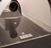 Bordslampa. Blyinfattat glas med tryckt dekor.