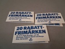 60 Postfriska rabattfrimärken. Nominalvärde 2640kr.