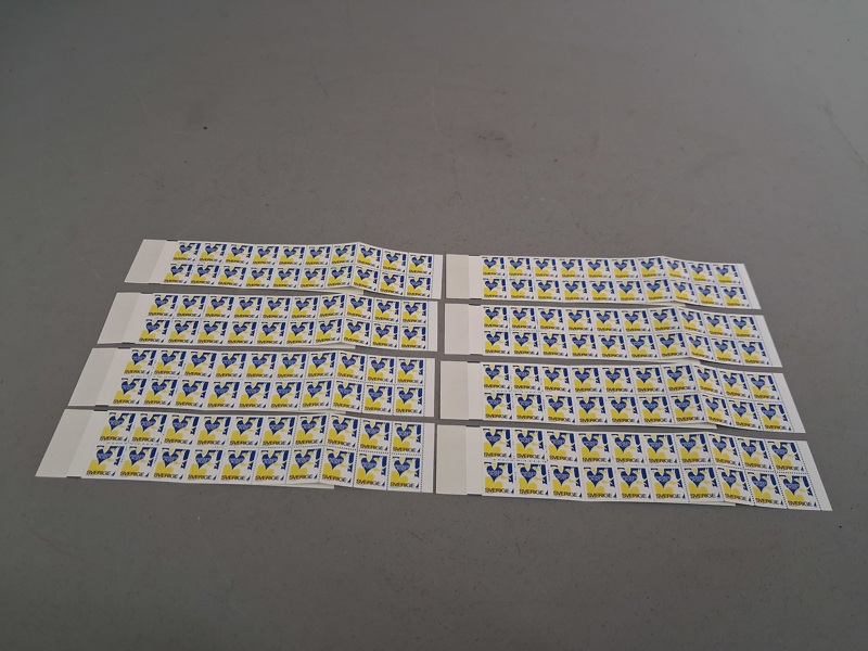 160 Postfriska rabattfrimärken. Nominalvärde 7040kr.