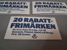 60 Postfriska rabattfrimärken. Nominalvärde 2640kr.