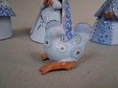 10 Delar för krubba. Bemålad terracotta.