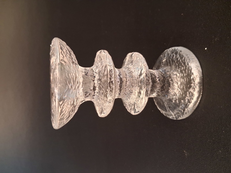 TIMO SARPANEVA. Ljusstake, "Festivo 2 ringar", Iittala, osignerad.