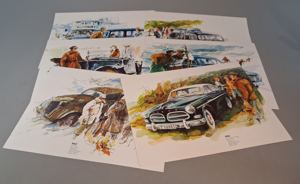 GÖRAN MAGNUSSON. 6 Offsettryck. Modeller av Volvo.