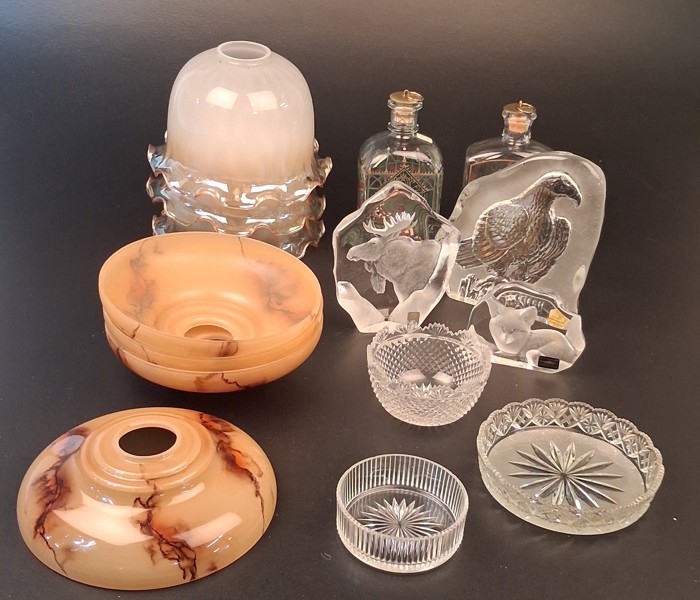 Diverse glas. Bl.a Målerås, Holmegaard m.m.