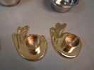 Diverse. Bl.a Nysilver, 2 flaskor i porslin Bell's m.m.
