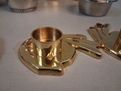 Diverse. Bl.a Nysilver, 2 flaskor i porslin Bell's m.m.