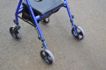 Rollator med sits.