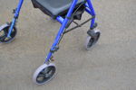 Rollator med sits.