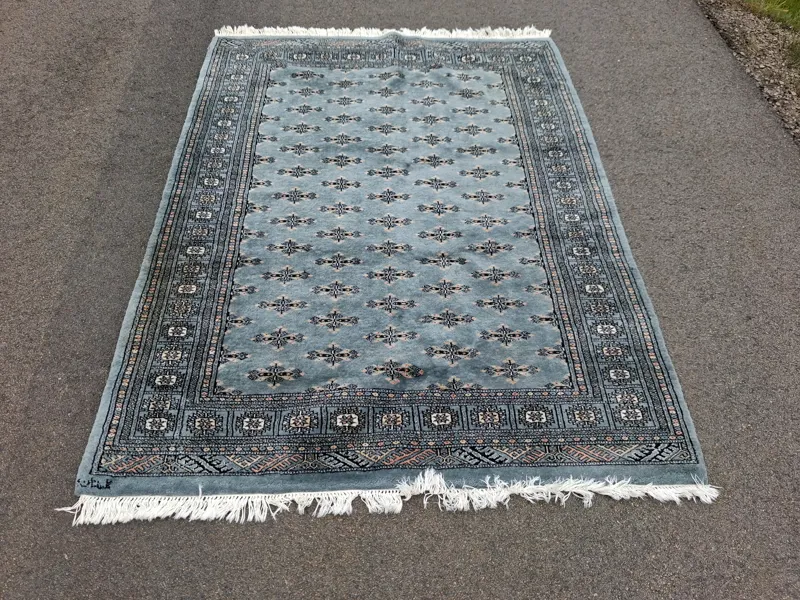 Matta. Pakistan, Grön/blå nyans.