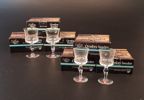 INGEBORG LUNDIN. 6 Likörglas & 6 Sherryglas, "Silvia", Orrefors, Originalkartong.