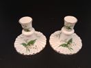2 Ljusstakar. Liljekonvalj Lily of the Valley Hammerslay & co, Fine Bone China, England.