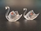 2 Svanar i glas. F.M. Konstglas Ronneby.