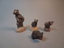 4 Figuriner. "Björnar", Tilgmans.
