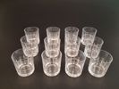 VICKE LINDSTRAND. 12 Likörglas, "City", Kosta.
