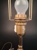 Bordslampa. Gul metall & sten. Garali Impex AB.