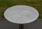 Trädgårdsbord. Gjutjärnsunderrede & stenskiva.