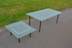 Soffbord & sidobord. Metall & glas.