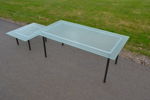 Soffbord & sidobord. Metall & glas.