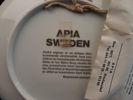 Samlartallrikar, Gunnar Larsson 1973, Björn Borg 1974, Ingmar Stenmark 1975, Anders Gärderud 1976. Elg porslin. Apia.