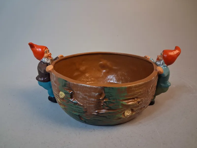Tomte skål. Terrakotta. Heissner. Tyskland.