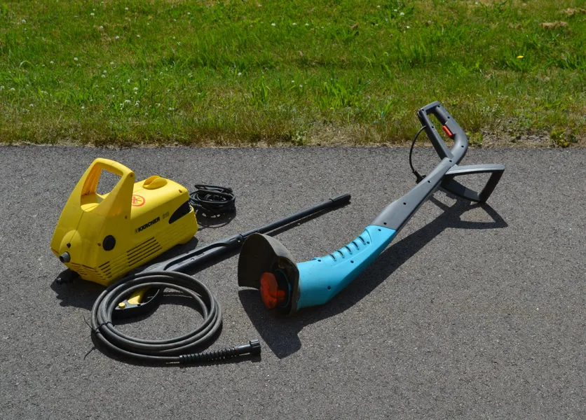 Högtryckstvätt Kärcher 210 & Trimmer Gardena GardenCut 300.