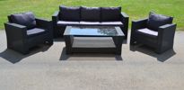 Loungegrupp. Konstrotting, 4 delar.