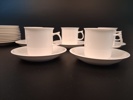 KARIN BJÖRQVIST. 5 Kaffekoppar, 8 Kaffefat & 11 Assietter, "Stockholm", Gustavsberg.