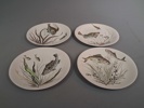 4 Mattallrikar. "Fish". Johnson Bros. Design 2, 3, 4 & 7.