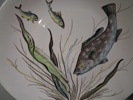 4 Mattallrikar. "Fish". Johnson Bros. Design 2, 3, 4 & 7.