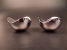 HELLE DAMKJÆR. 2 Ljusstakar. Georg Jensen, trasig original kartong.