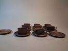 ULLA PROCOPÉ. Tekanna, 8 tekoppar & 10 fat. "Ruska". Arabia.